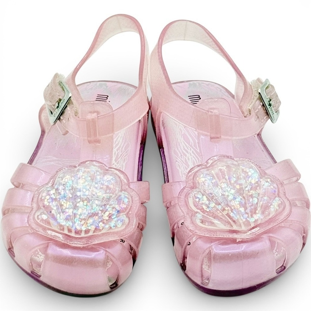 Mini Melissa Aranha XII Shell Sandals Toddler 6 Pink Mermaidcore Fairycore Jelly - Picture 3 of 9